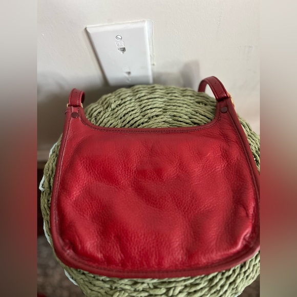 Giani Bernini Red Vtg Crossbody Real Leather Bag - Picture 9 of 14